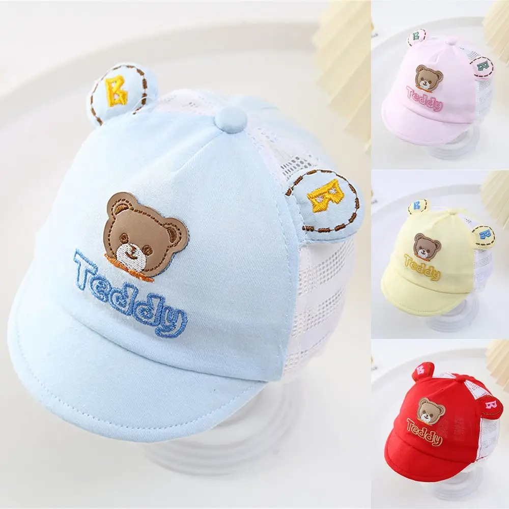 Soft Cotton Baby Baseball Cap Fashion UV Protection Thin Breathable Baby Sun Cap Cute Cartoon Sunshade Baby Hat Infant