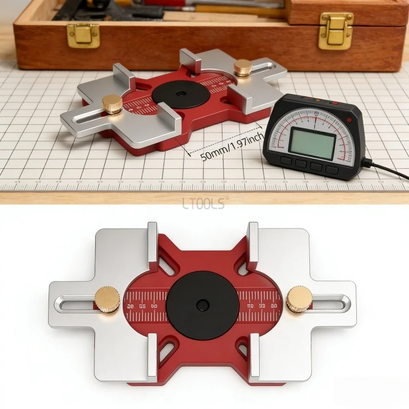 2-in-1 Woodworking Slotted Invisible Fastener Slotting Bracket Router Base Mortising Jig Trimmer Router Tool Fastening Bracket
