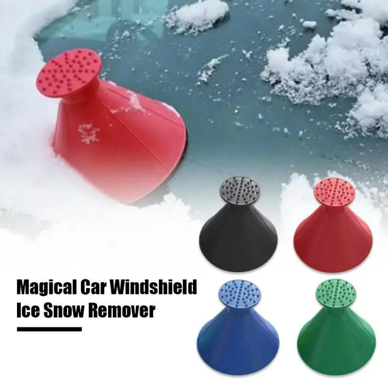 Ice Scraper Snow Removal Car Windshield Window Snow Cleaning Scraping Tool Funnel Snow 2023 New Scraper for Car Glass