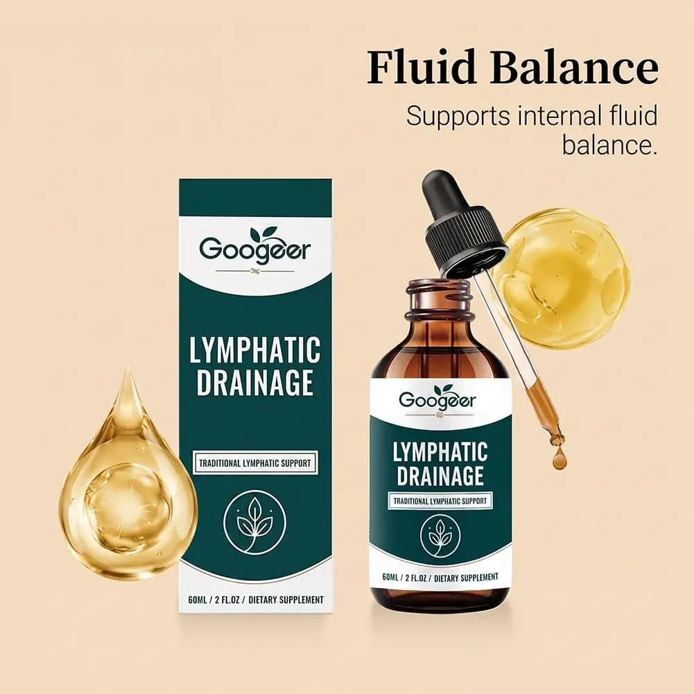 Googeer 1-5Pcs Lymphatic Drainage Drops,For Improve Swelling,Premium Natural Plant Mixed Body Gentle Care Ampoule Supplement