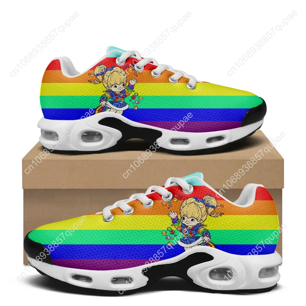 Rainbow brite Air Cushion Sports Sneakers Lovely Anime Shoes Mens Womens Teenager High Quality Footwear Custom Made Mesh Sneaker