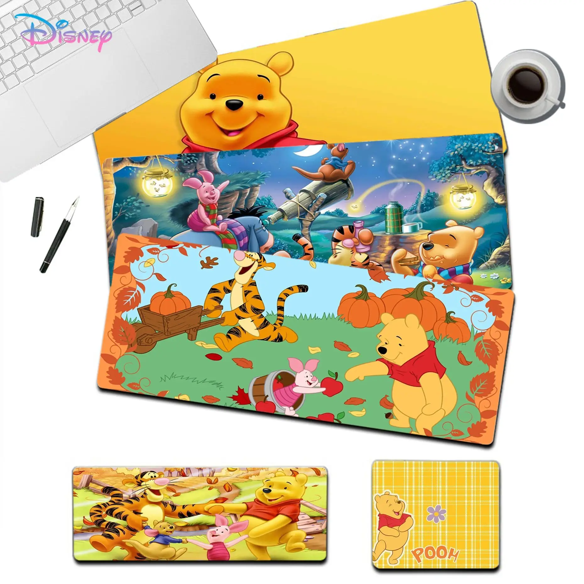 Disney Winnie the Pooh Bär Mauspad Schönes großes Gaming-Mauspad L XL XXL Gamer-Mauspad Größe Spieltastatur-Pad für Gamer