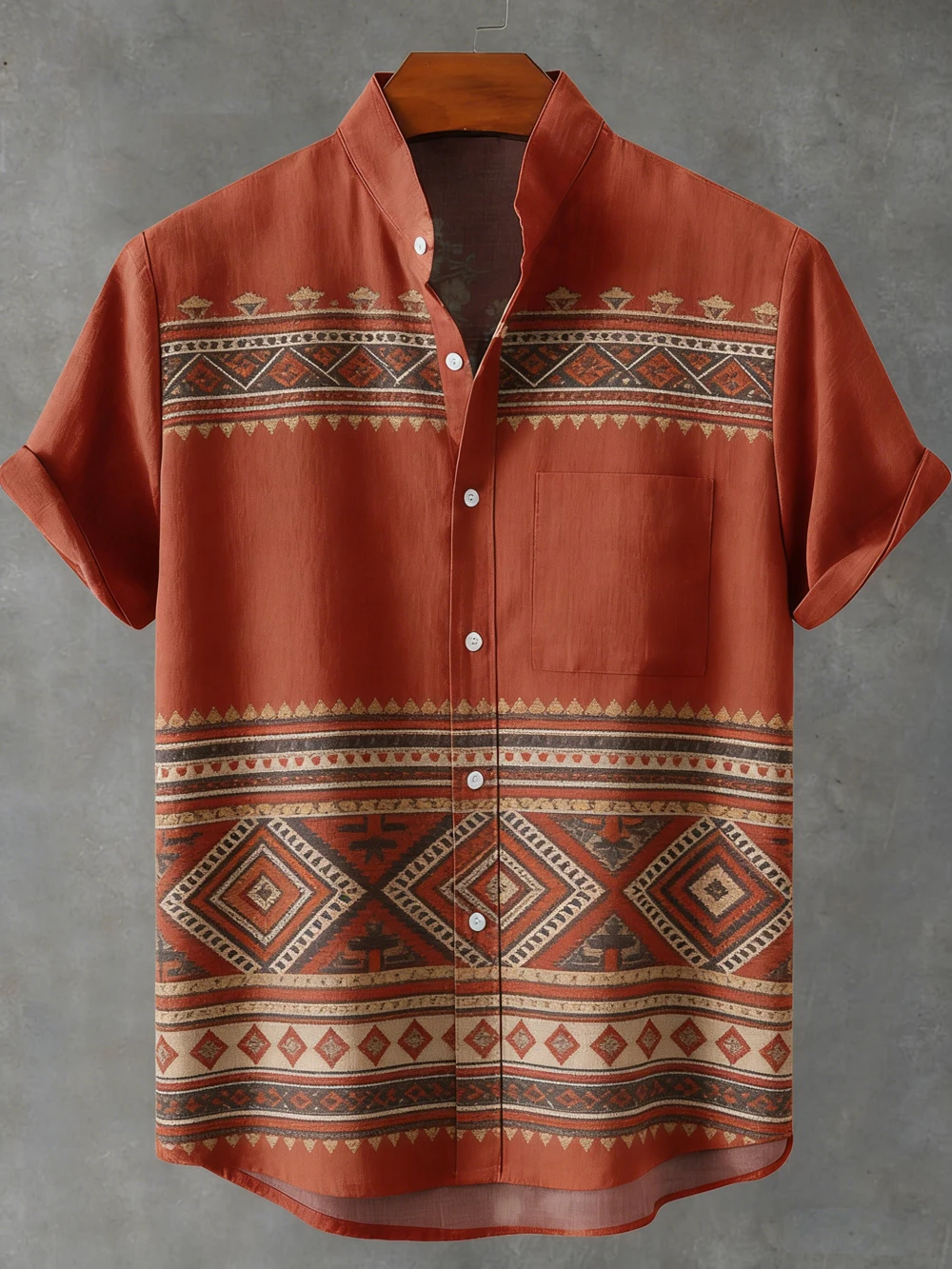 

Men's Summer New Linen Short Sleeve Shirt High Definition Natural Printed Shirt Hawaiian Vacation Outdoor Fishing Clothes men's