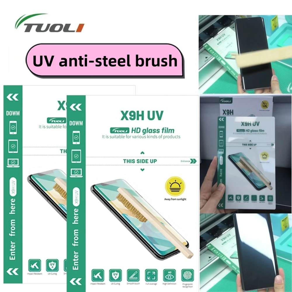 TUOLI 50pcs X9H Friction-resistant Anti-steel Brush HD UV Screen Protector Flexible Glass Curved TPU Film Cutter Machine
