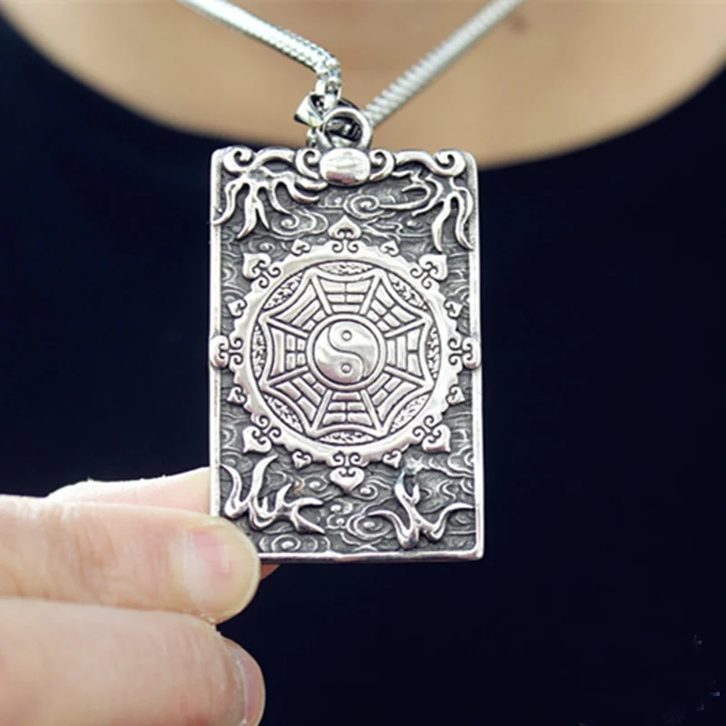 Domineering Divine Beast Pixiu Necklace Men Jewelry Lucky Wealth Animal Eight Diagrams Pendant Male Choker Accessories