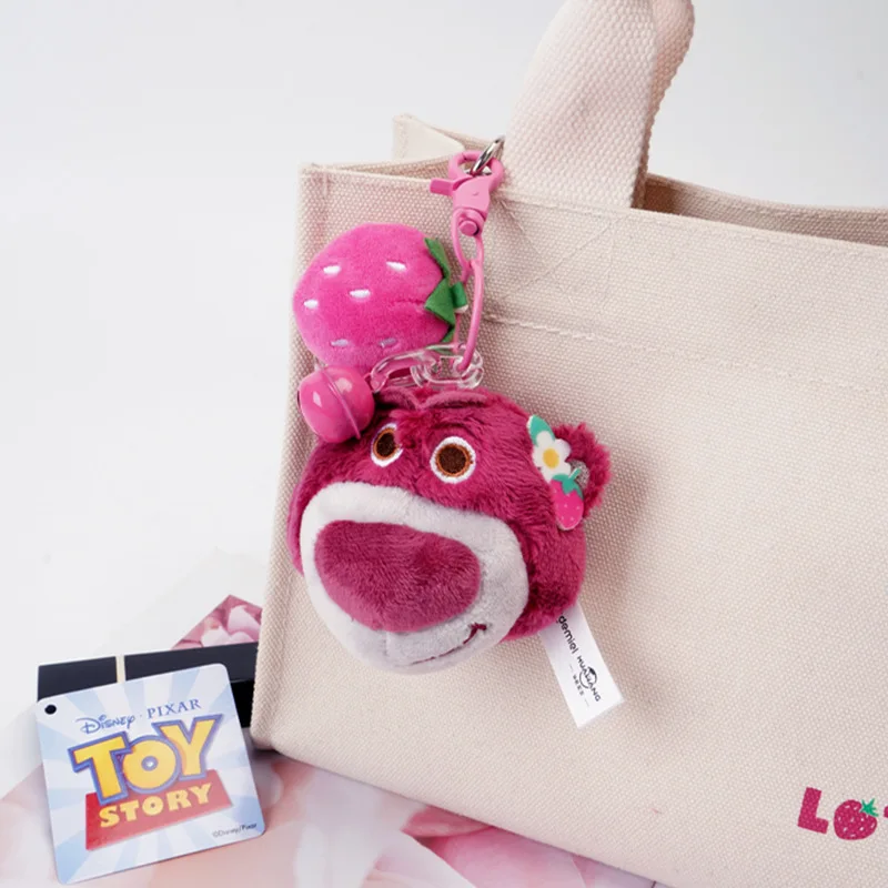 Potdemiel Disney Plush Doll Set Kawaii Lotso Stitch Charm with Strawberry Scent Soft Plush Toys for Bag Backpack Decoration