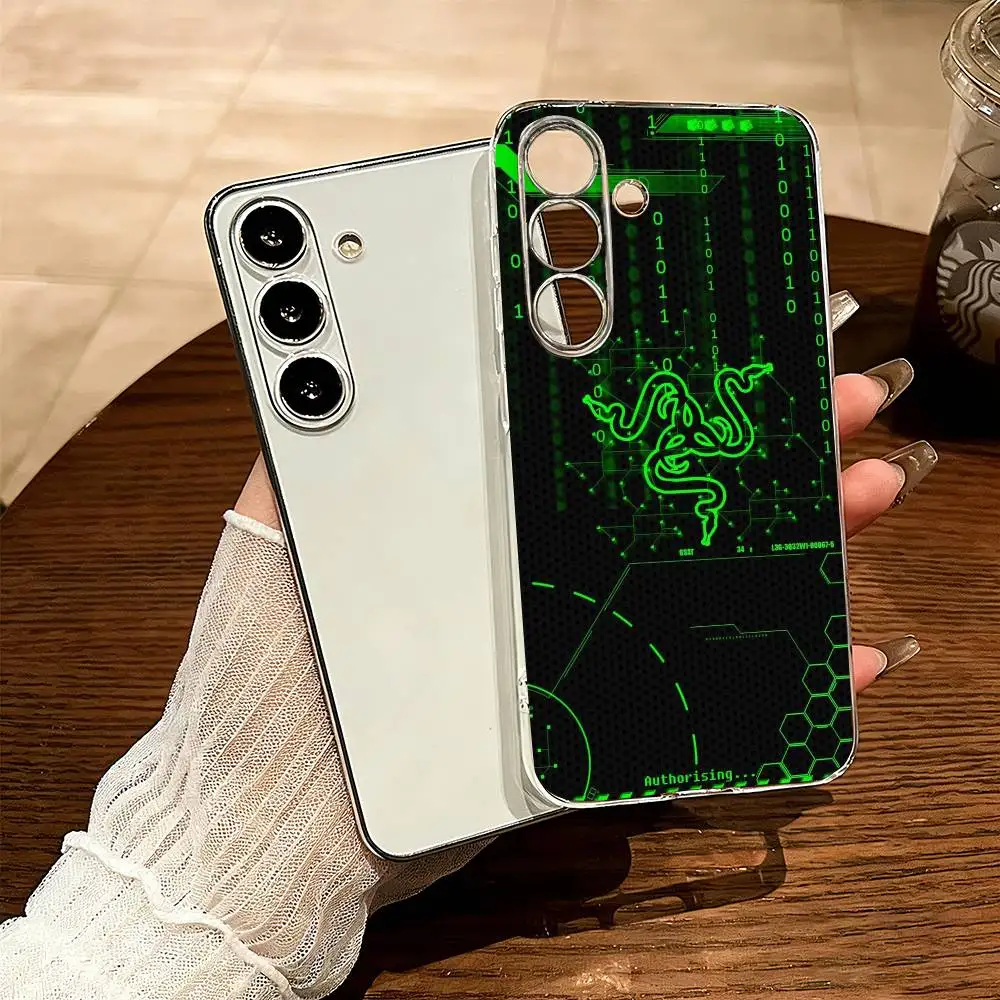 

RAZER-r Logo Game Snake Cartoon Phone Case For SamsungA10,12,20,21S,30,31,40,50,51,52,70,71 Transparent Cover