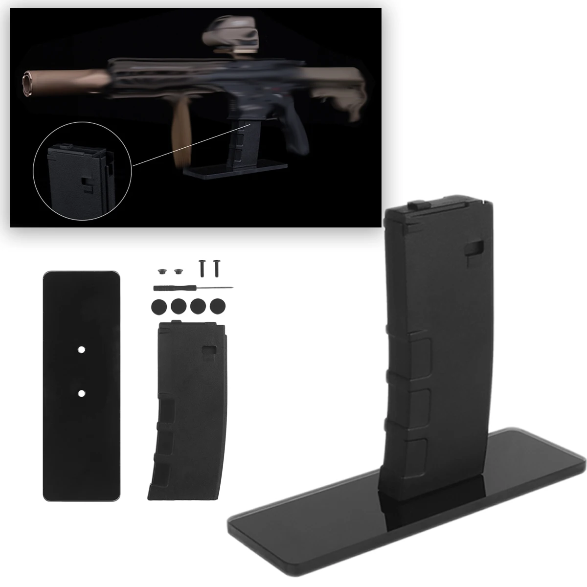 Rifle Display Collection Stand Quick Install Tactical Cleaning Maintenance Airgun Magazine Holder for Hunting CS War Games