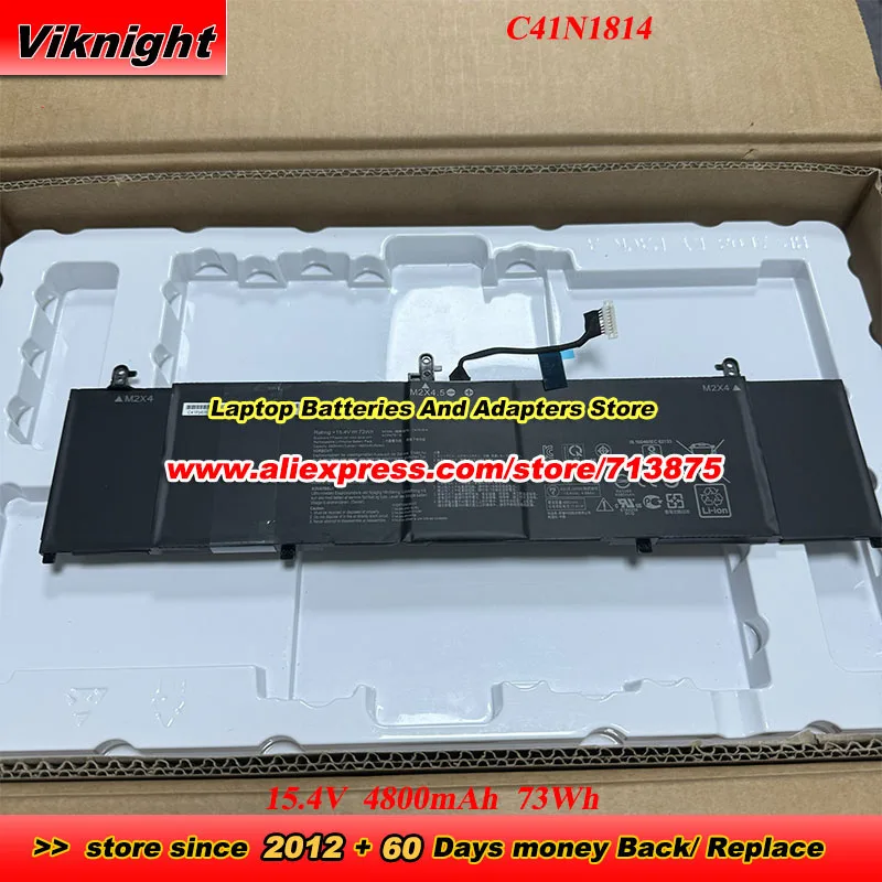 

Аккумулятор C41N1814 C41PPEH для ноутбуков 15 UX533 RX533FD U5300FD UX533FD UX533FN-A8021T, 15.4В, 4800мАч, 73Втч