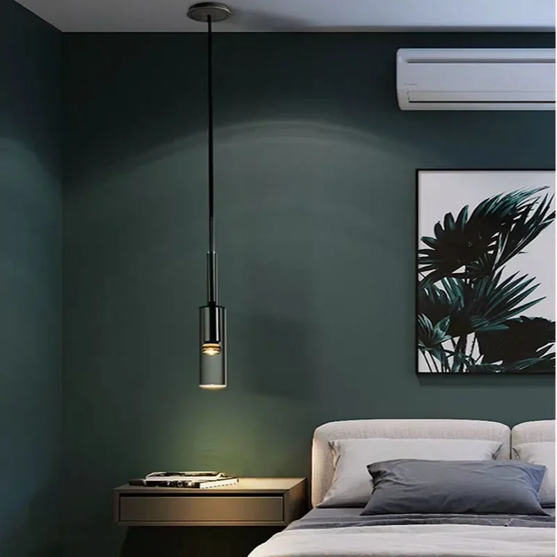 Nordic Postmodern Simple Restaurant Bar Counter Bedroom Bedside Light Luxury Creative Crystal Wine Bottle Chandelier