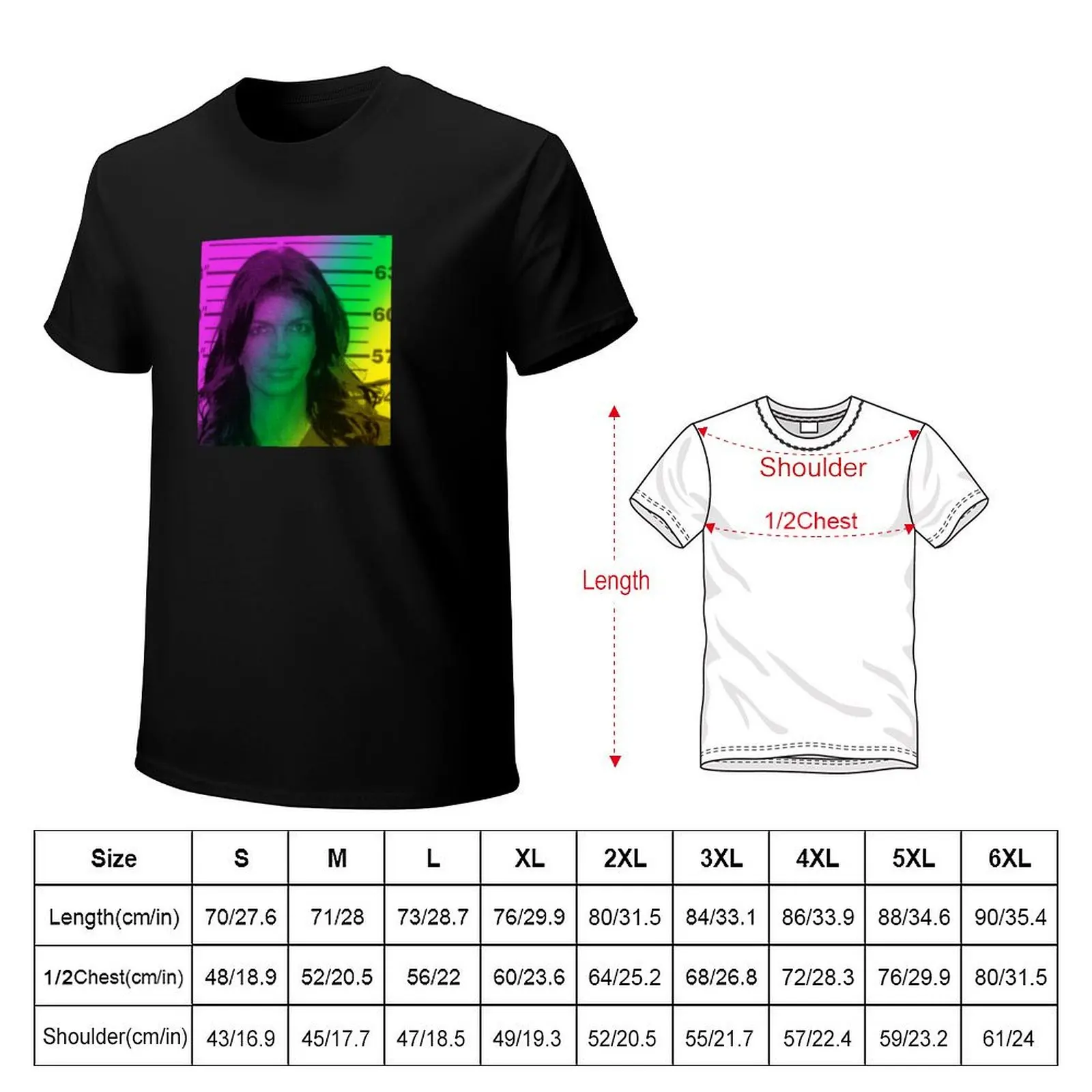 Teresas Rainbow Mugshot - Real Housewives of New Jersey funny stuf T-Shirt t shirt custom print T-Shirt
