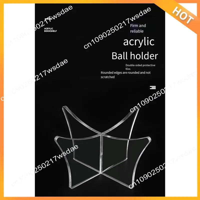 X08A حامل كروي أكريليك ملحق عرض محمول للرجبي وكرة القدم وكرة السلة وقاعدة عرض الكرة الطائرة. #5