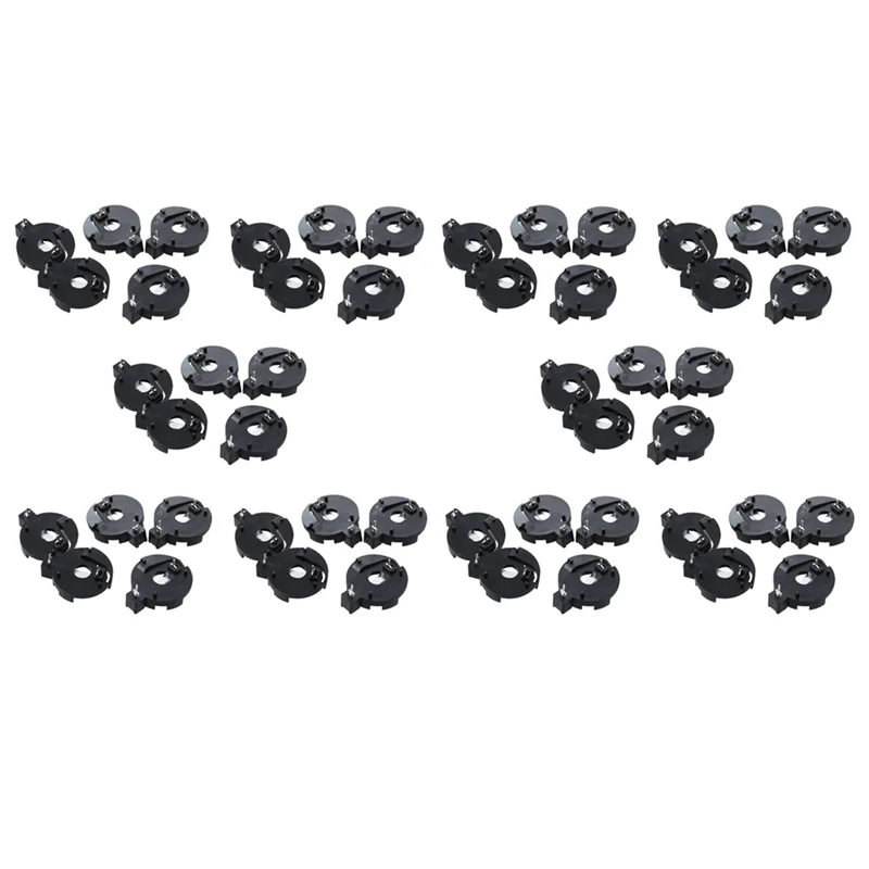 ABPQ-CR2016 2025 2032 Coin Cell Button Battery Holder Socket Black 50 Pcs