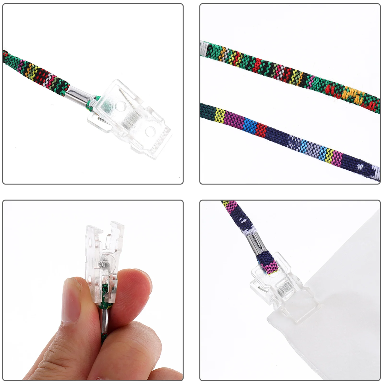 

10Pcs Adult Bib Clips Ethnic Print Napkin Holder Chain Compact Travel-Friendly Design for Home Restaurant Soup Meal Stain