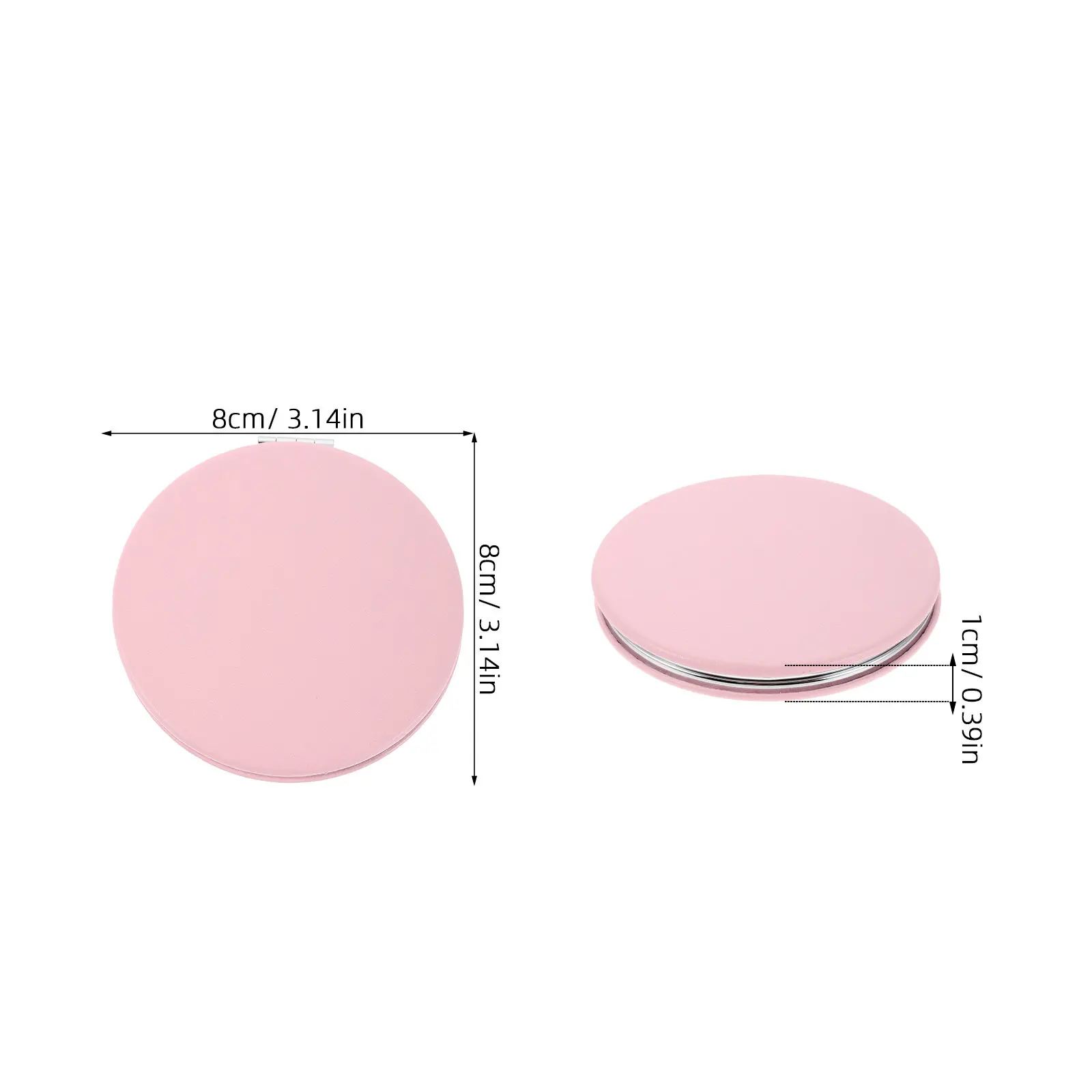 5Pcs Portable Folding Makeup Mirror Double Sided Hd Glass Round Compact Vanity Mirror for Women Men Purse Pocket Travel Office