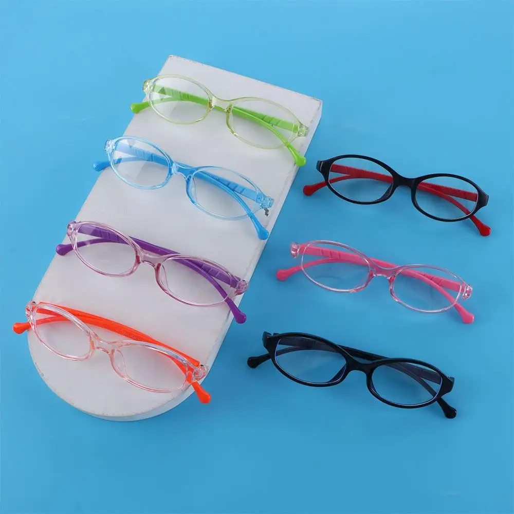 Korean Rectangle Anti Reflective Boy Girls Anti Blue Light Transparent Glasses Kid Blocking Glasses Optical Spectacle Eyeglass