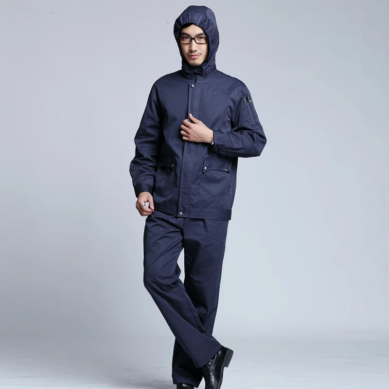 EMW  EMI Protection Suit With Cap,Jacket And Pants Sets EMF Shielding Stainless Steel Fiber Work Clothing ,Machine Protective,