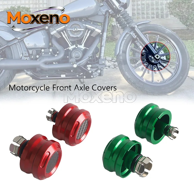 For Harley Softail 2018-2026 FXBB FXST Fat Boy Breakout Heritage Motorcycle Front Fork Axle Nut Covers Multiple Color Options