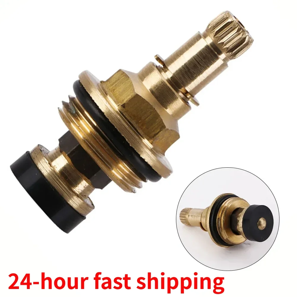 Brass Faucet Tap Valve Spool Faucet Cartridge Hot And Cold Water Spool G1/2 Bsp 20 Tooth Cartridge Valves Bathroom Accessories