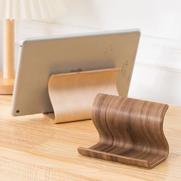 

Desktop tablet stand display base, office horizontal and vertical wooden iPad stand, walnut and birch multi-functional bracket