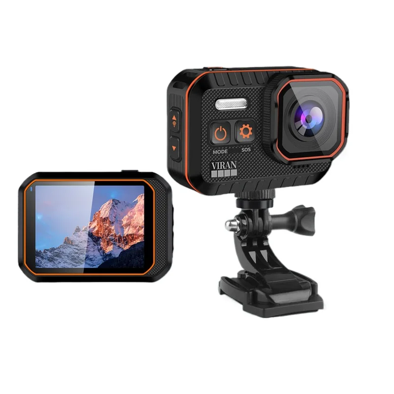 

Мини-экшн-камера 4K 60FPS с Wi-Fi, для спорта на открытом воздухе, с защитой от тряски, 170° ° Широкоугольная водонепроницаемая камера Pro для велосипеда, мотоцикла, шлема, нательная камера