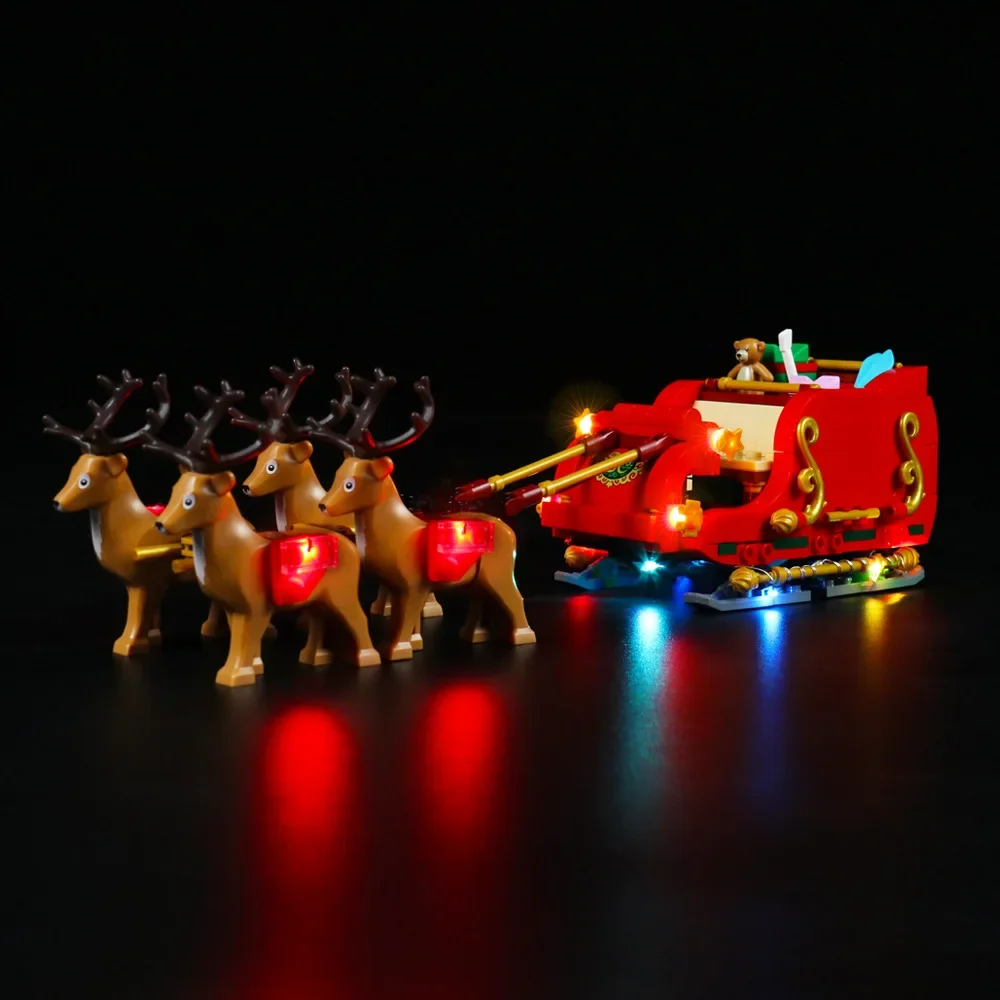 No Bricks LED Lighting Kit for Santa's Sleigh Christmas Series Children's 40499