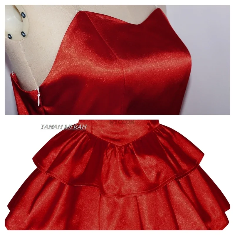 Anime Perfect Movie Blu Mima Kirigoe Costumi Cosplay Parrucca Abito rosso Donna Halloween Spaventoso Cartoon Party Gioco di ruolo Vestito operato