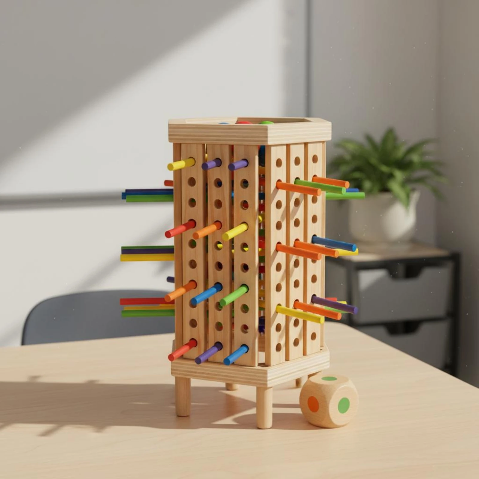 Stäbchen- und Würfelspiel Sech – Dice Tower Wooden Bewertung und Preis
