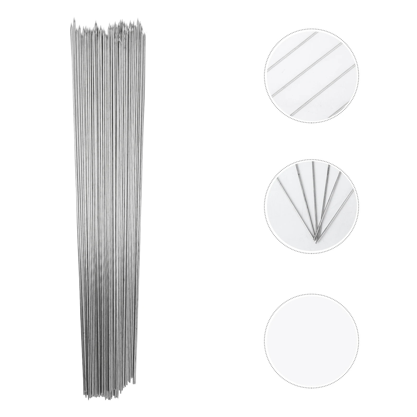 

100pcs Stainless Steel Bbq Skewers 33Cm Silver Outdoor Grilling Sticks For Camping Picnic Barbecue Tools Kitchen Bar Accessories