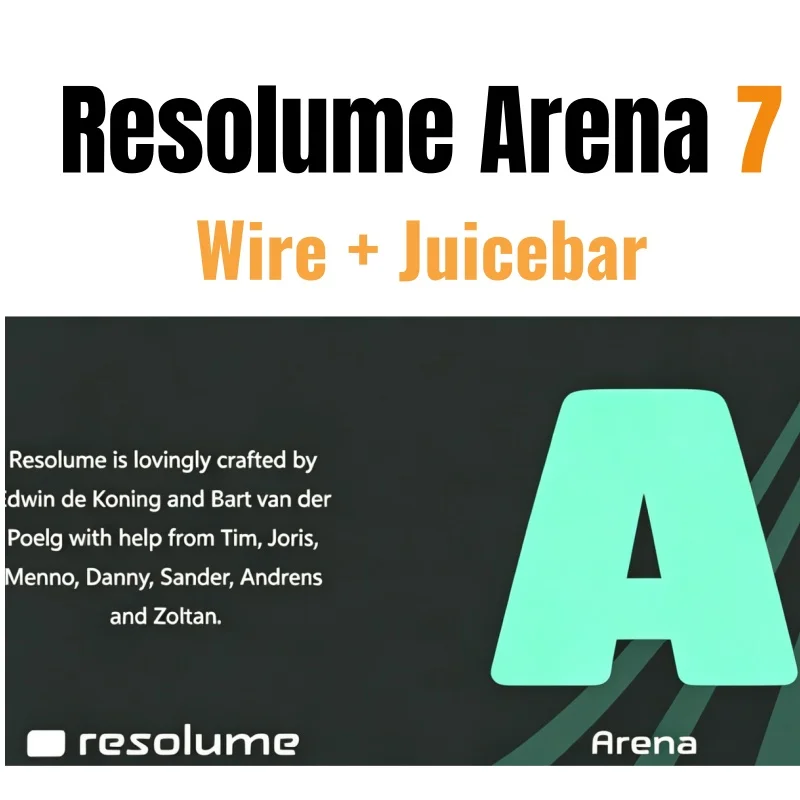 Software VJ actualizable para presentaciones en vivo Resolume Arena 7.26.2 Software Wire Juicebar, licencia en línea rápida