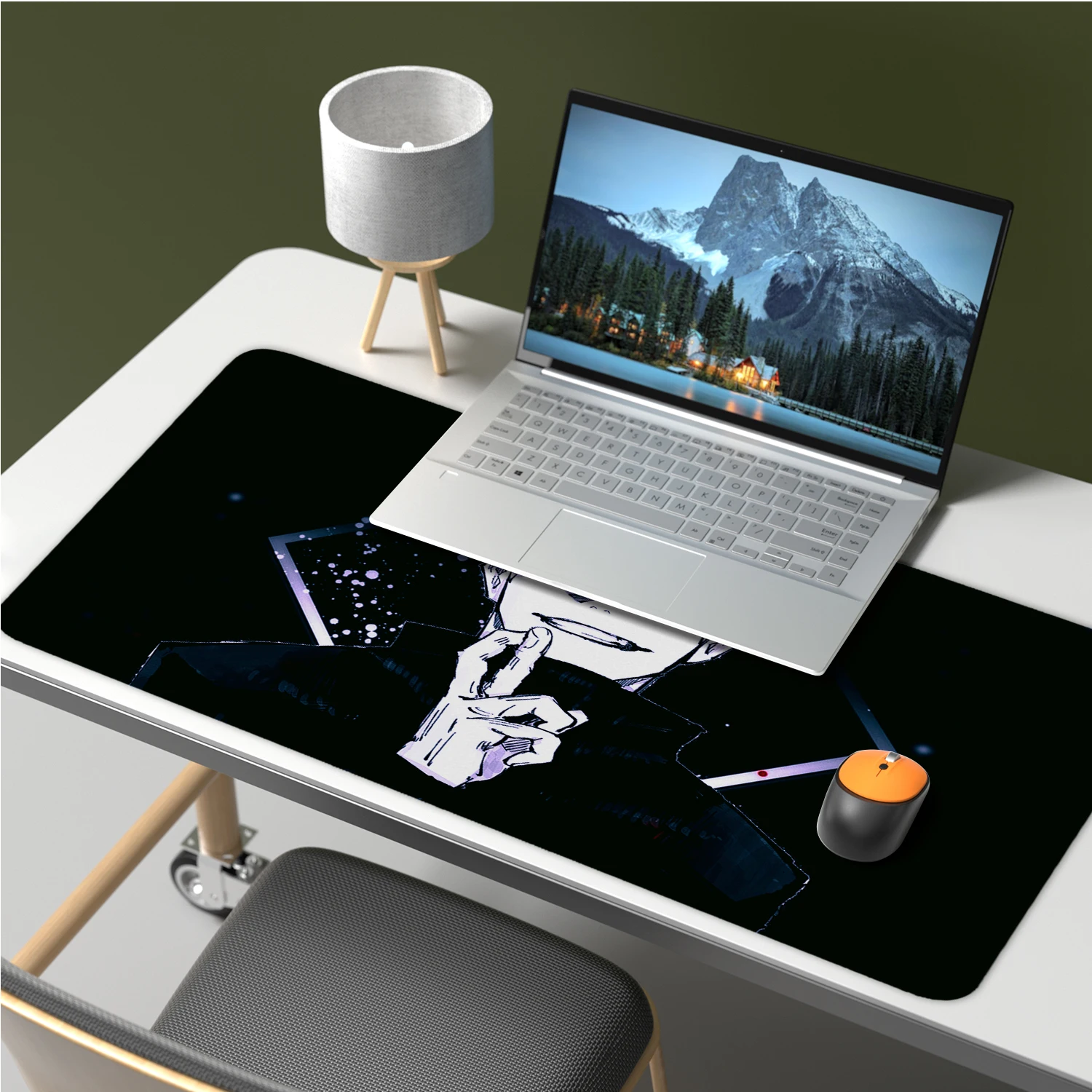Anime Mouse Pad Jujutsu Kaisen Gojo Satoru Large Gaming Desk Mouse Mat Extended Game Mousepad Non-Slip Big Computer Keyboard Pad