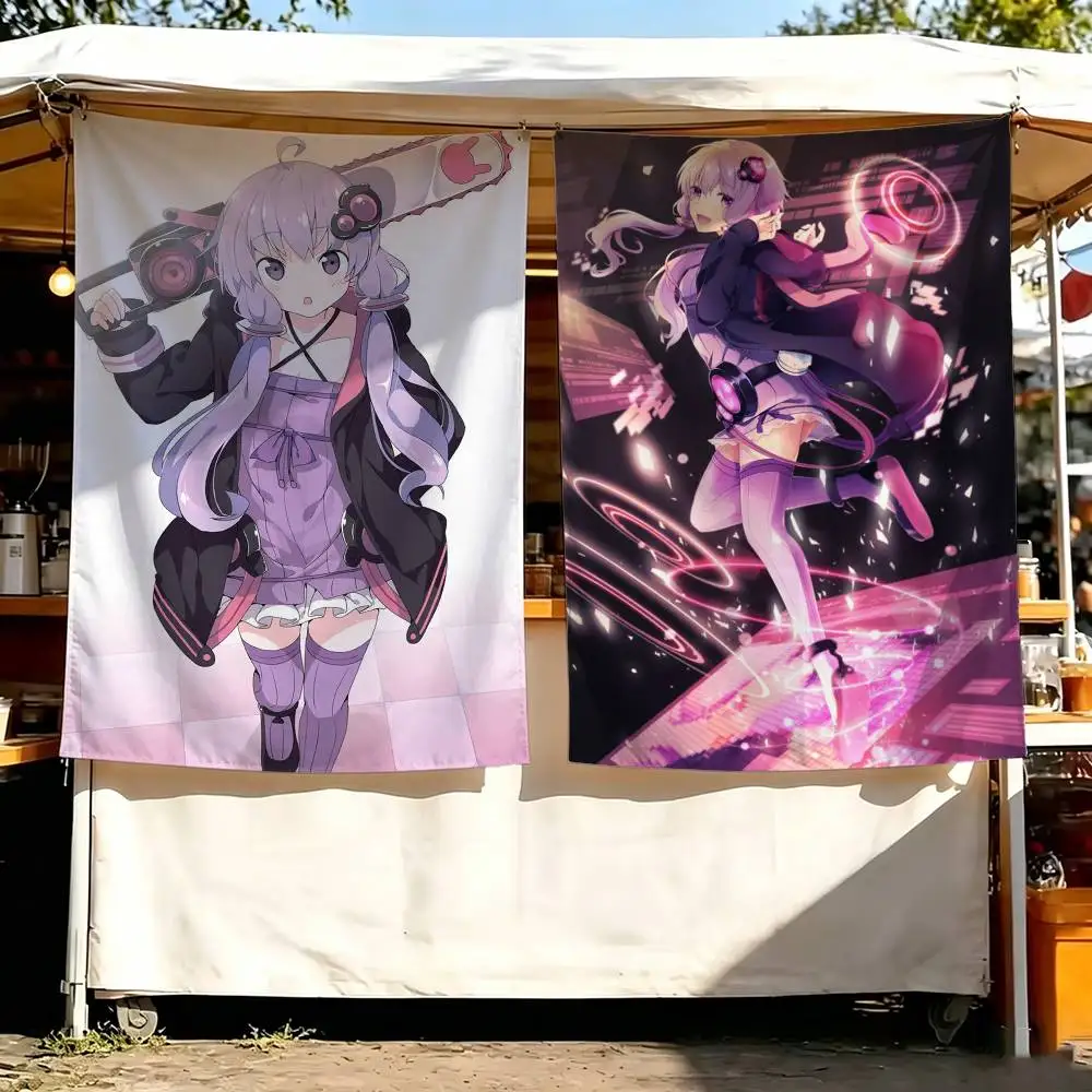 

Yuzuki Y-Yukari Vocaloid Flag Digital Printing Banner for Garage Wall Out Door Decoration