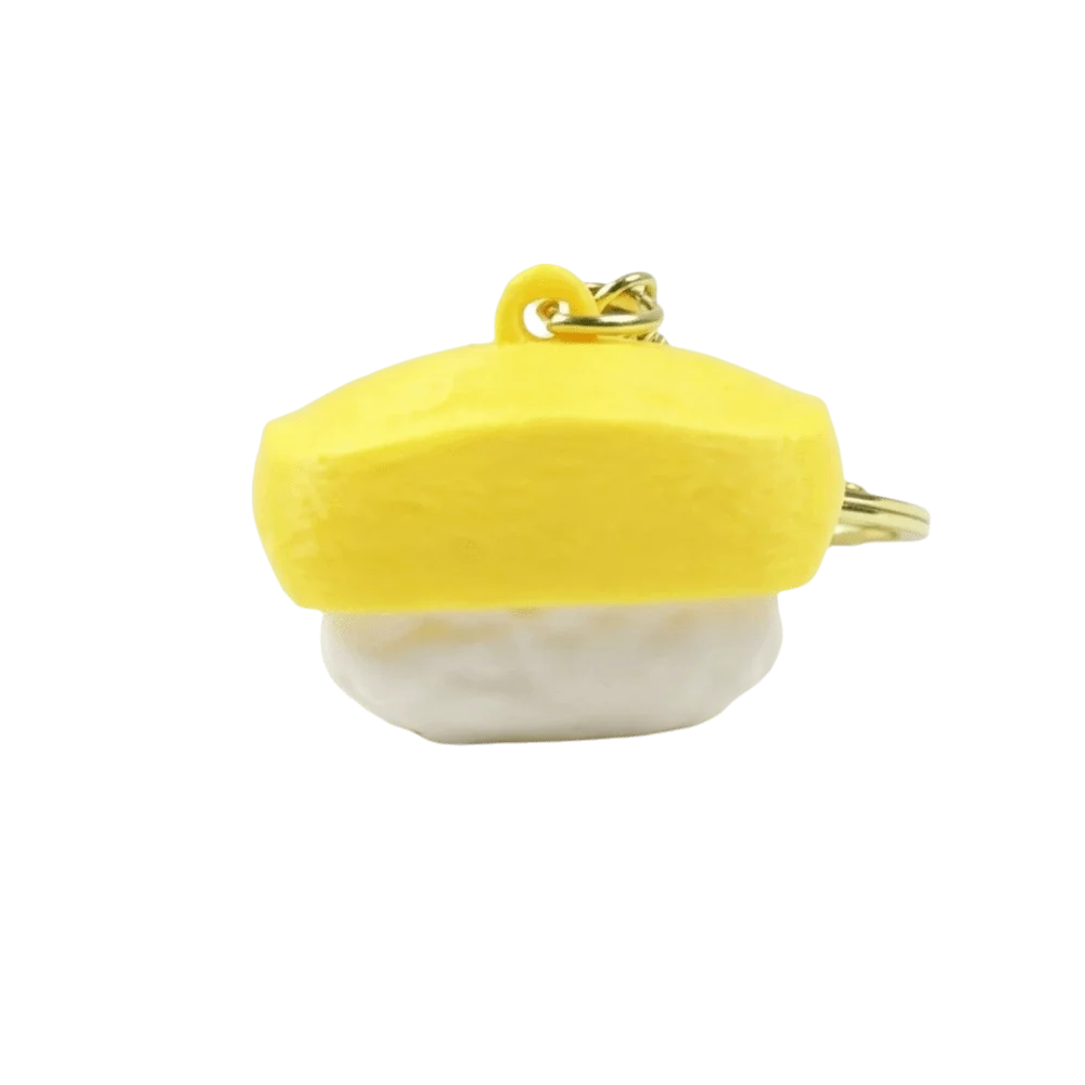 Sushi 3D Printed Clicker Keychain Eco-Friendly Cute Simulation Fidget Key Ring Multi Styles PLA Stress Relief Bag Pendant