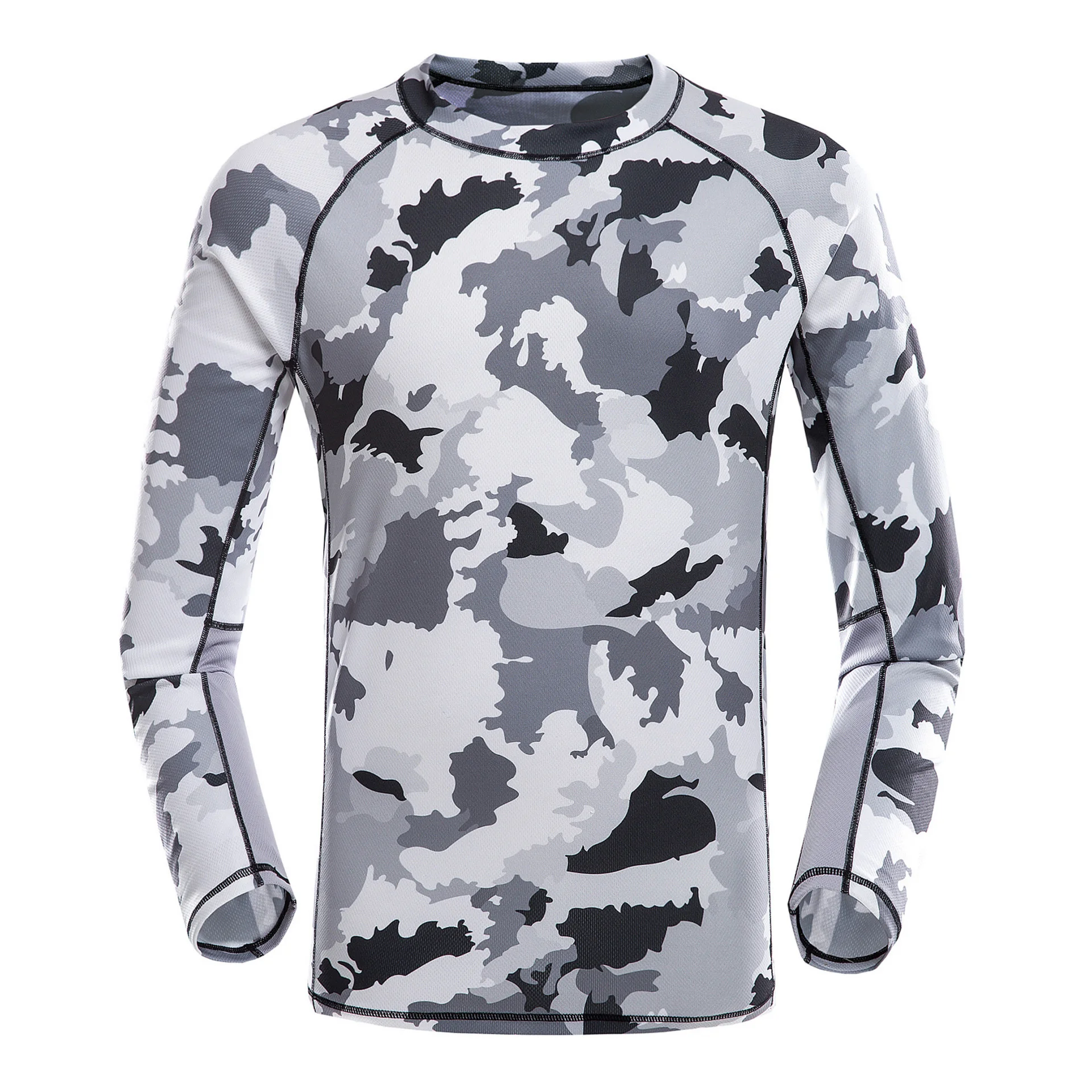 Outdoors Long Spring Sleeve T Shirt Men Women Camping Trekking Lovers Self-cultivation Skinny Camouflage Quick-drying Clothes