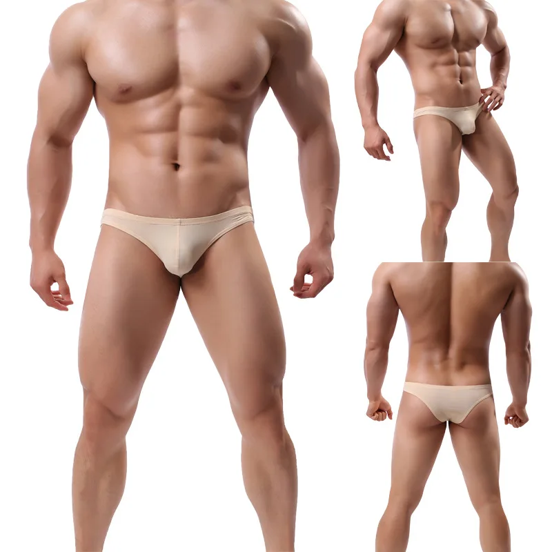 Sexy Mens Ultra Low Waist Swimwear  Swim Briefs Summer Male