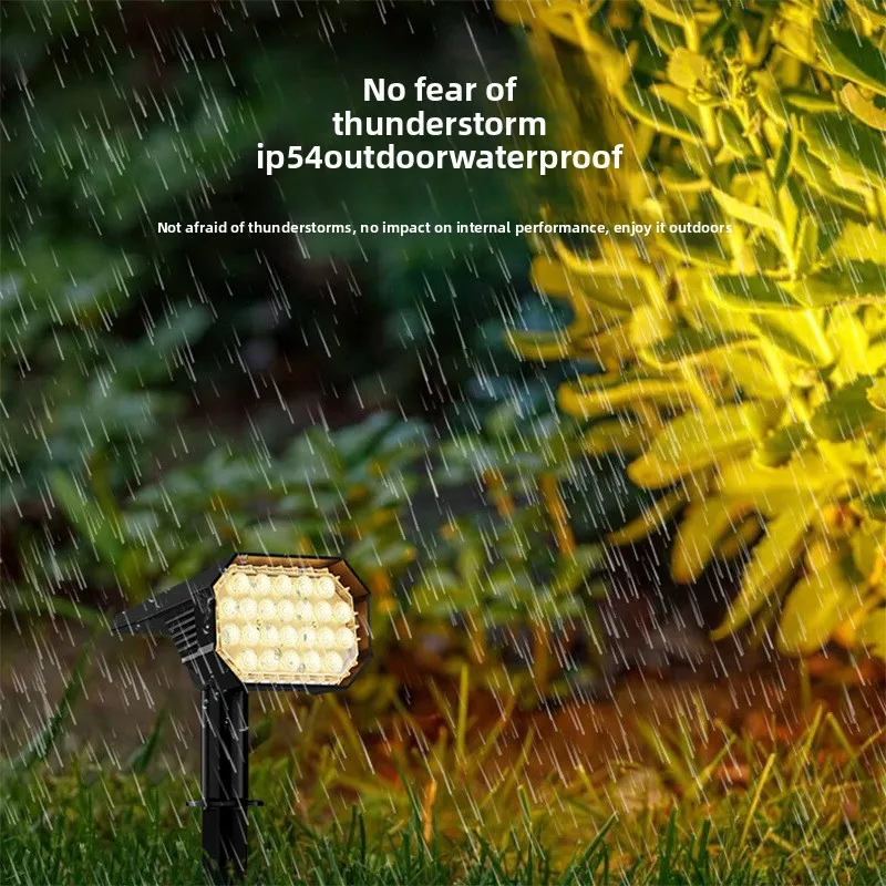 2026 Lawn Ground Plug Solar Projection Light Auto Sensor Waterproof For Garden Yard Basic Outdoor Night Fixture