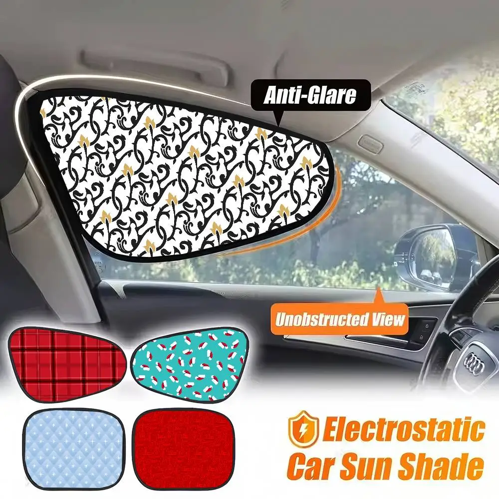 

Christmas Pattern Cute Dollhouse Car Side Window Sunshade - Universal Folding, Windshield Visor Accessory