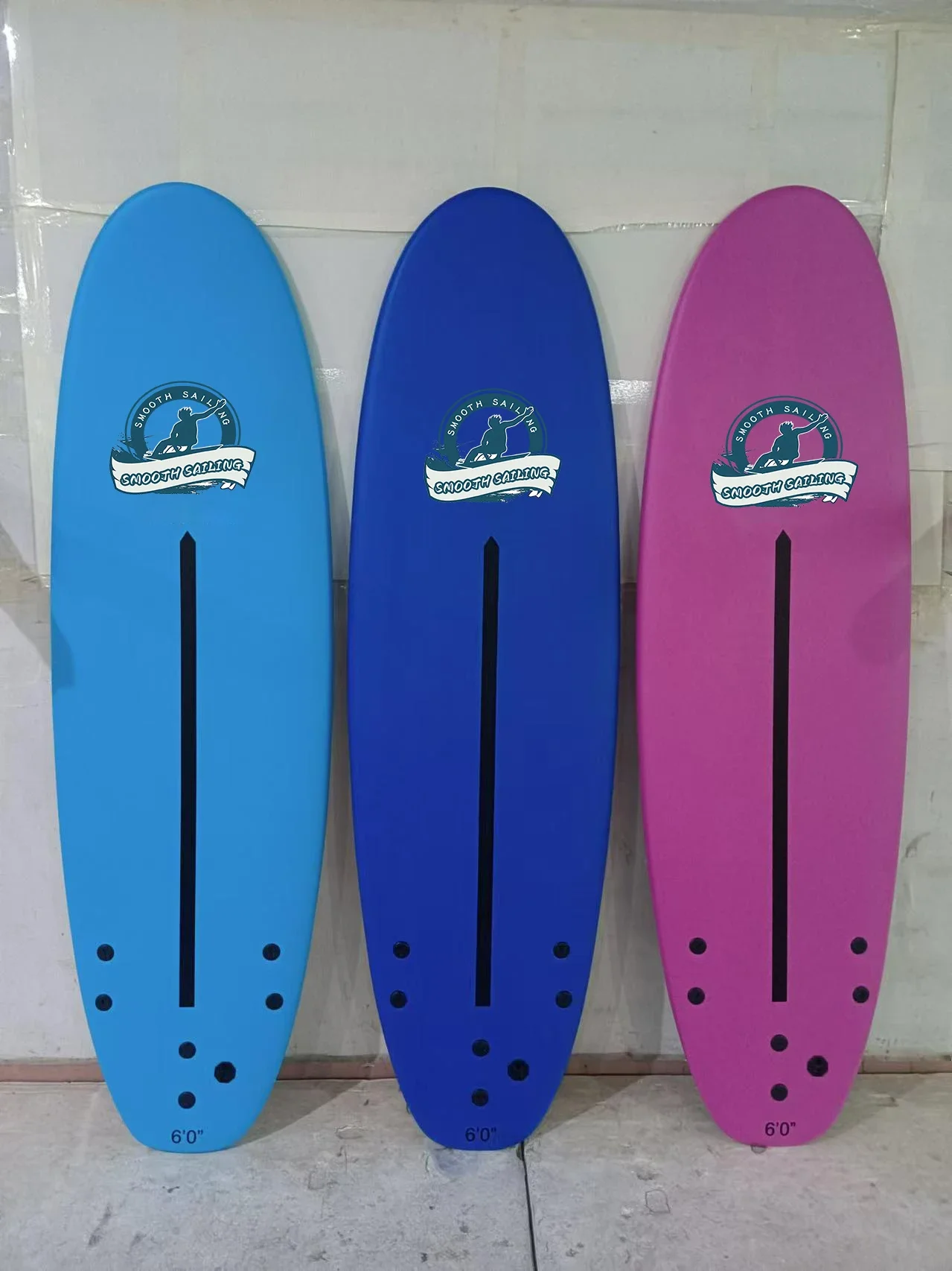 Surf Board Shortboard  Soft Top Surfboard with Slick HDPE Bottom Heat Lamination Surfboard