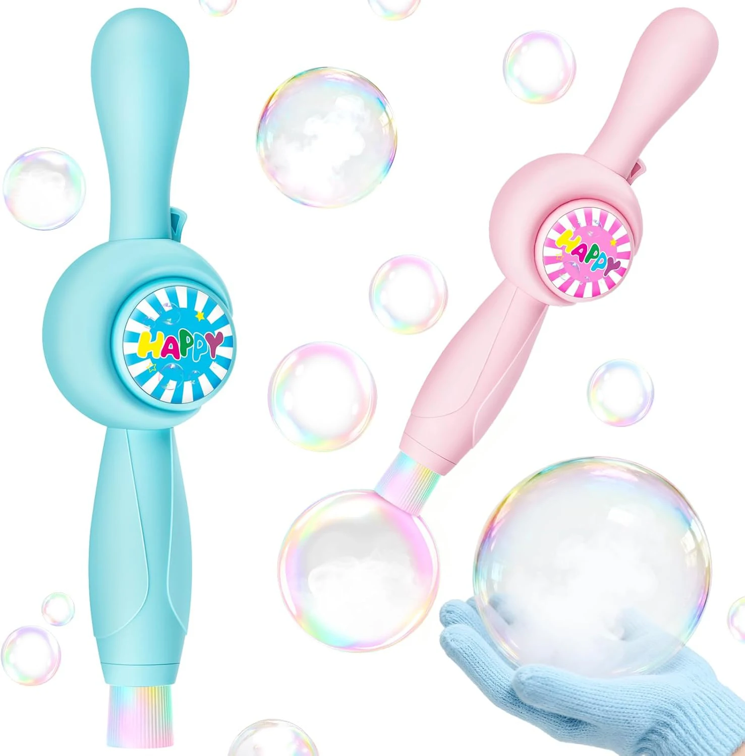 

Усовершенствованная перезаряжаемая дымовая машина для мыльных пузырей для детей, волшебная палочка для создания пузырей, уличная игрушка для вечеринок на заднем дворе, подарок на день рождения