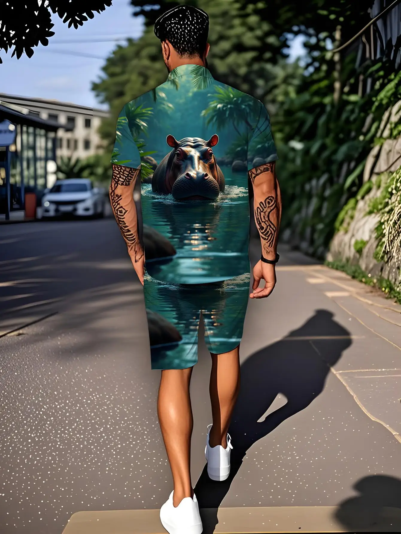 Men's Shirt Sets 2026 Spring/Summer jogging set Tracksuit men Suit for man 3D Printed men's chandals outfits two piece Graphic