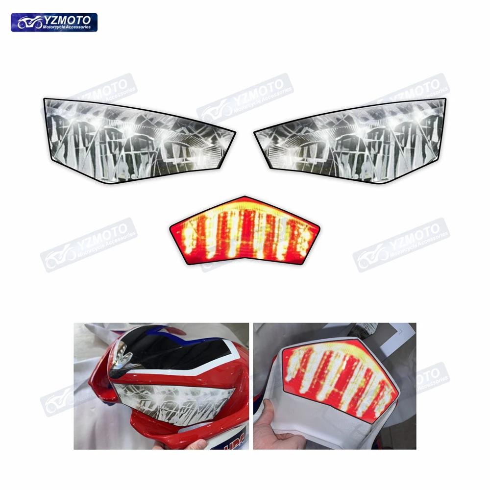 

Для Honda CBR1000RR 2017 2018 2019 мотоциклетная светоотражающая наклейка на фару, задний фонарь, защитная пленка, наклейка, наклейки