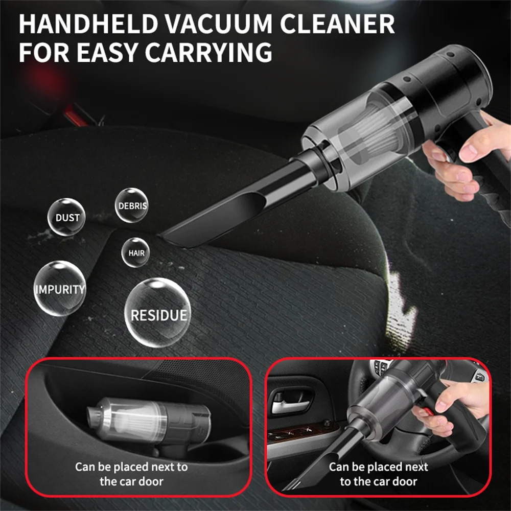 15000PA Compressed Air Dust Collector Handheld vacuum cordless High power, car vacuum cleaner Hairdryer Mini portable