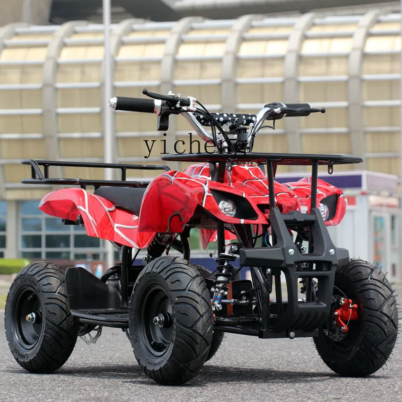 Tqh Elektrische Kleine Stier Atv Vierwielige Off-Road Kleine Kaarding Mini Motorfiets Kinderen Vierkante Taxi