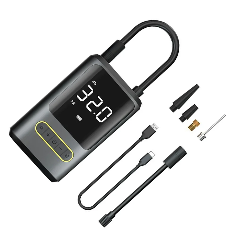 مضخة كهربائية متعددة الأغراض بقدرة 150 رطل لكل بوصة مربعة - USB من النوع C قابلة لإعادة الشحن للدراجة والدراجات النارية