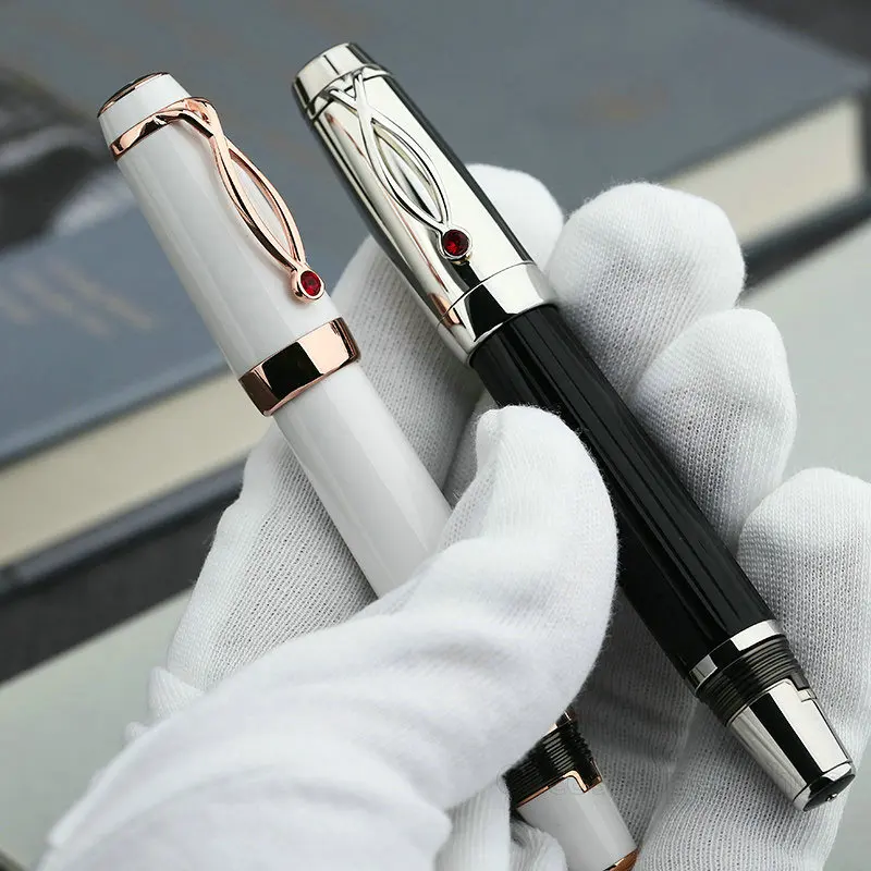 Luxury MAJOHN X1 Resin Fountain Pen Rotary Retractable Mechanism EF 0.4mm Cursive Nib Pocket Style Collection Stationery Writing