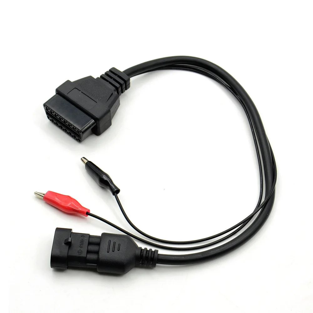 For Fiat  for Alfa 3 Pin to 16 Pin OBDII OBD2 connector Adapter Auto Car Cable For Fiat 3pin Female Diagnostic Cable