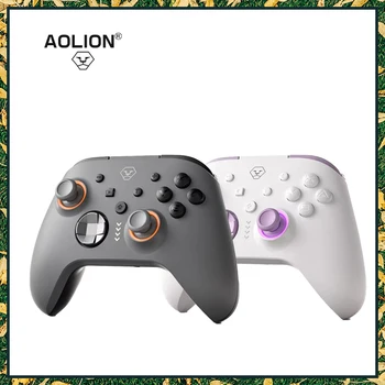 AOLION GamePad For switch Hall Joystick Macro Programming Six Axis Tactile RGB Light HD Motor Support PC/iOS