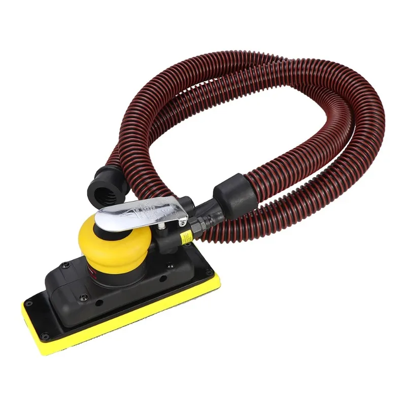 HIFESON 70×198mm Pneumatic Orbital Sander 98A Air Sander Rectangular Vacuum Sanding Machine for Metal & Car Polishing