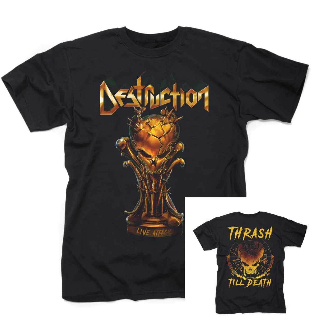 Destruction Eternal Devastation Band T-Shirt, Baumwoll-T-Shirt mit Grafik, für Herren und Damen, Sommer-Streetwear-Oberteil. – Detail 3
