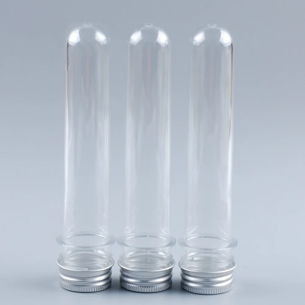 12 Pcs Plastic Clear Test Tubes With Screw Caps Candy Cosmetic Travel Lotion Containers 40ml